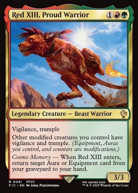 Red XIII, Proud Warrior in the group Magic the Gathering / Sets / Final Fantasy Drop / Final Fantasy Commander at Proxyprinters.com (103278)
