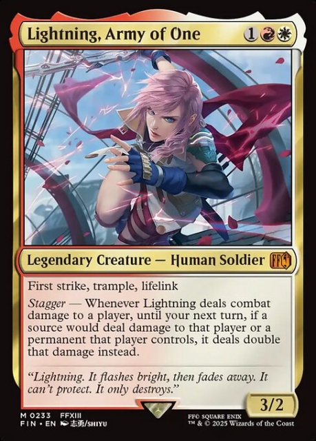 Lightning, Army of One in the group Magic the Gathering / Sets / Final Fantasy Drop / Final Fantasy at Proxyprinters.com (103281)