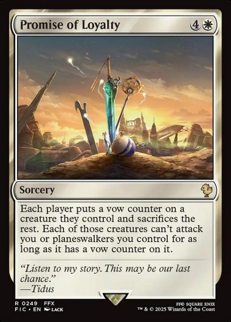 Promise of Loyalty in the group Magic the Gathering / Sets / Final Fantasy Drop / Final Fantasy Commander at Proxyprinters.com (103372)