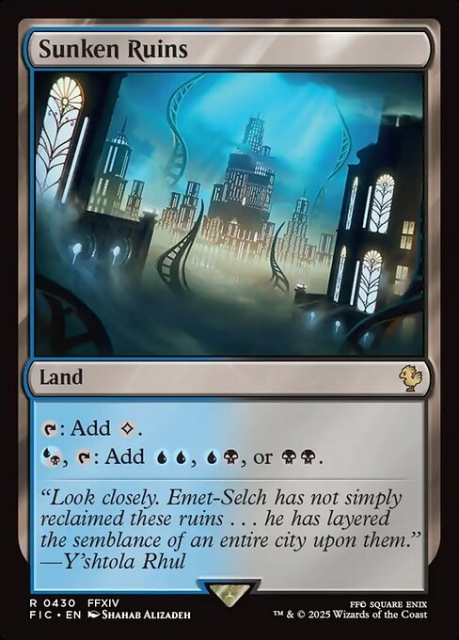 Sunken Ruins in the group Magic the Gathering / Sets / Final Fantasy Drop / Final Fantasy Commander at Proxyprinters.com (103382)