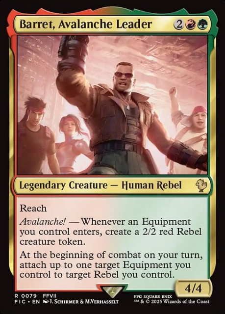 Barret, Avalanche Leader in the group Magic the Gathering / Sets / Final Fantasy Drop / Final Fantasy Commander at Proxyprinters.com (103385)
