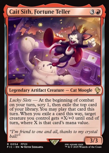Cait Sith, Fortune Teller in the group Magic the Gathering / Sets / Final Fantasy Drop / Final Fantasy Commander at Proxyprinters.com (103437)