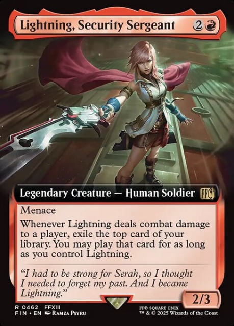 Lightning, Security Sergeant in the group Magic the Gathering / Sets / Final Fantasy Drop / Final Fantasy at Proxyprinters.com (103445)