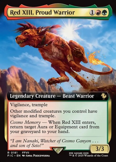 Red XIII, Proud Warrior in the group Magic the Gathering / Sets / Final Fantasy Drop / Final Fantasy Commander at Proxyprinters.com (103474)