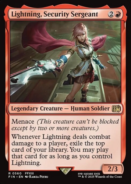 Lightning, Security Sergeant in the group Magic the Gathering / Sets / Final Fantasy Drop / Final Fantasy at Proxyprinters.com (103492)