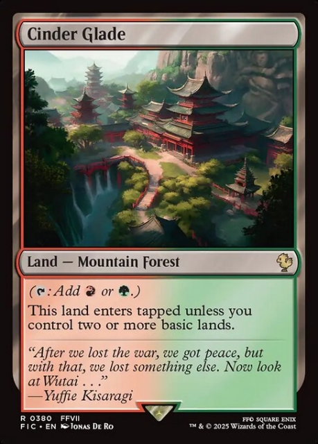 Cinder Glade in the group Magic the Gathering / Sets / Final Fantasy Drop / Final Fantasy Commander at Proxyprinters.com (103543)