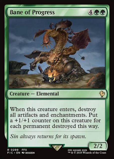 Bane of Progress in the group Magic the Gathering / Sets / Final Fantasy Drop / Final Fantasy Commander at Proxyprinters.com (103571)
