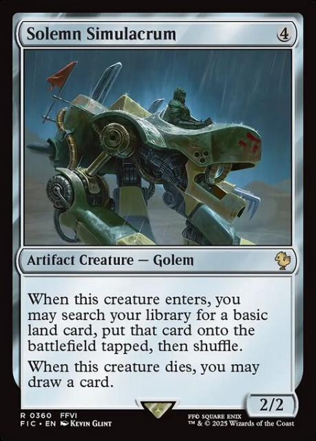 Solemn Simulacrum in the group Magic the Gathering / Sets / Final Fantasy Drop / Final Fantasy Commander at Proxyprinters.com (103584)