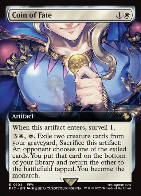 Coin of Fate in the group Magic the Gathering / Sets / Final Fantasy Drop / Final Fantasy Commander at Proxyprinters.com (103586)