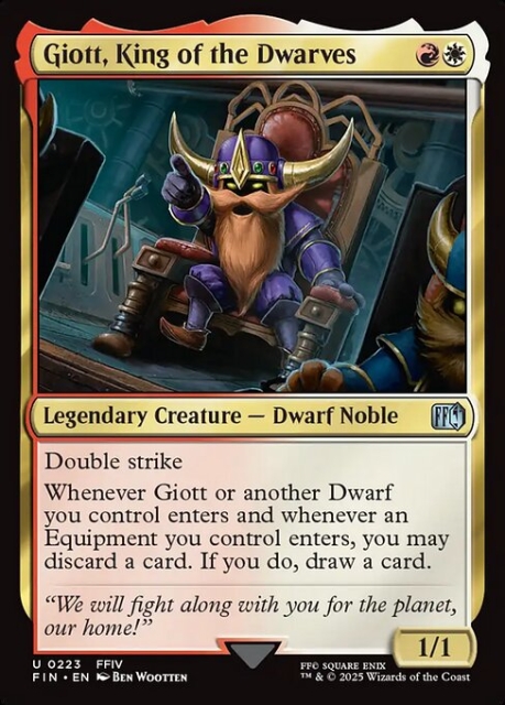 Giott, King of the Dwarves in the group Magic the Gathering / Sets / Final Fantasy Drop / Final Fantasy at Proxyprinters.com (103607)