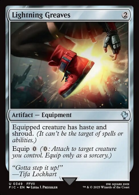 Lightning Greaves in the group Magic the Gathering / Sets / Final Fantasy Drop / Final Fantasy Commander at Proxyprinters.com (103661)