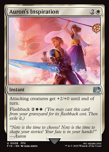 Auron's Inspiration in the group Magic the Gathering / Sets / Final Fantasy Drop / Final Fantasy at Proxyprinters.com (103663)