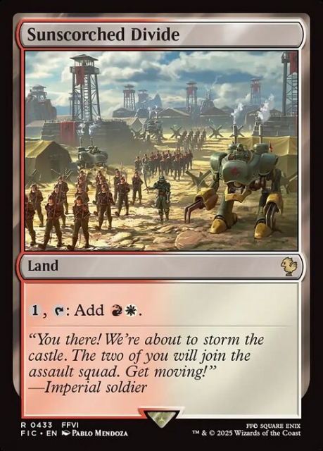Sunscorched Divide in the group Magic the Gathering / Sets / Final Fantasy Drop / Final Fantasy Commander at Proxyprinters.com (103713)