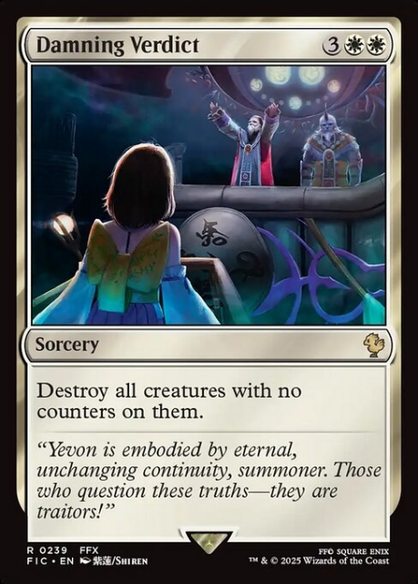 Damning Verdict in the group Magic the Gathering / Sets / Final Fantasy Drop / Final Fantasy Commander at Proxyprinters.com (103743)