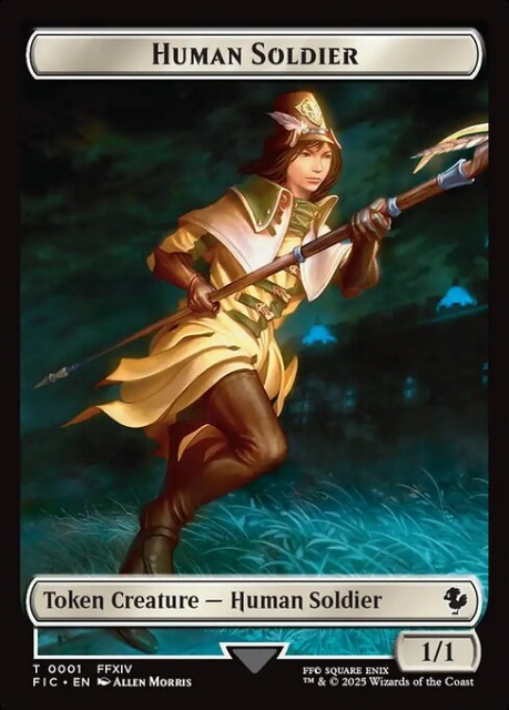 Human Soldier in the group Magic the Gathering / Sets / Final Fantasy Drop / Final Fantasy Commander Tokens at Proxyprinters.com (103745)