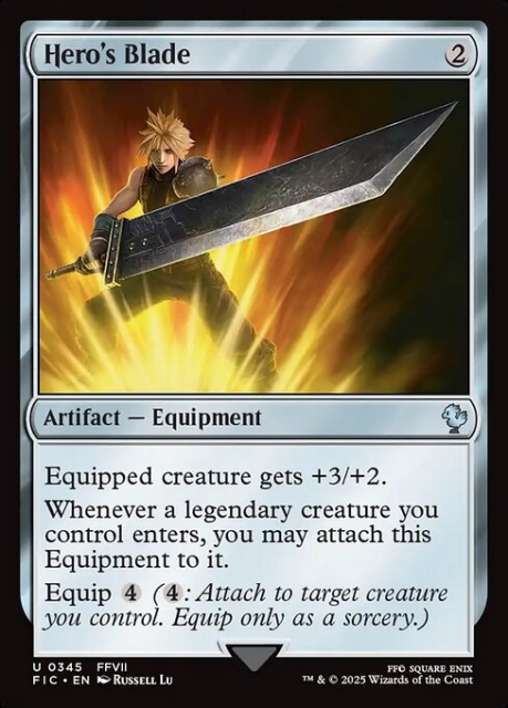 Hero's Blade in the group Magic the Gathering / Sets / Final Fantasy Drop / Final Fantasy Commander at Proxyprinters.com (103834)