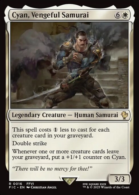 Cyan, Vengeful Samurai in the group Magic the Gathering / Sets / Final Fantasy Drop / Final Fantasy Commander at Proxyprinters.com (103849)