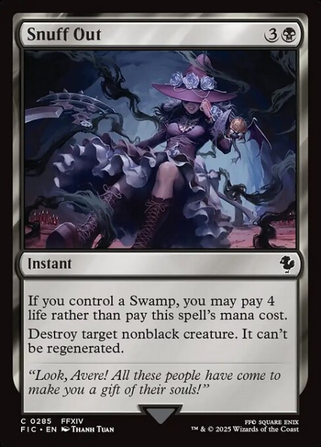 Snuff Out in the group Magic the Gathering / Sets / Final Fantasy Drop / Final Fantasy Commander at Proxyprinters.com (103858)