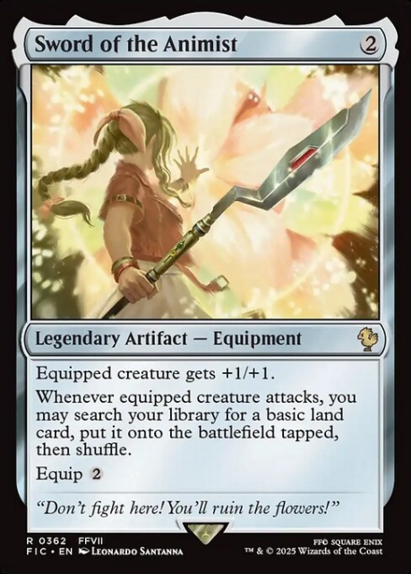 Sword of the Animist in the group Magic the Gathering / Sets / Final Fantasy Drop / Final Fantasy Commander at Proxyprinters.com (103886)