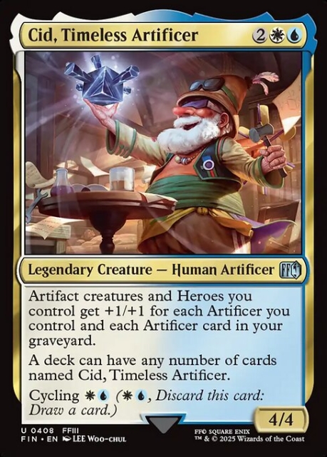 Cid, Timeless Artificer in the group Magic the Gathering / Sets / Final Fantasy Drop / Final Fantasy at Proxyprinters.com (103893)