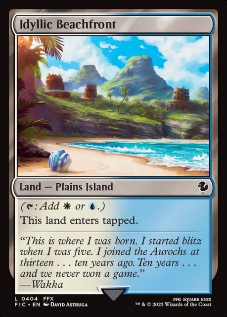 Idyllic Beachfront in the group Magic the Gathering / Sets / Final Fantasy Drop / Final Fantasy Commander at Proxyprinters.com (103928)