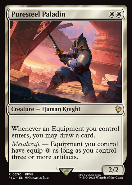 Puresteel Paladin in the group Magic the Gathering / Sets / Final Fantasy Drop / Final Fantasy Commander at Proxyprinters.com (103949)