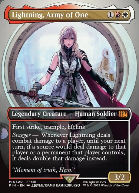Lightning, Army of One in the group Magic the Gathering / Sets / Final Fantasy Drop / Final Fantasy at Proxyprinters.com (103977)