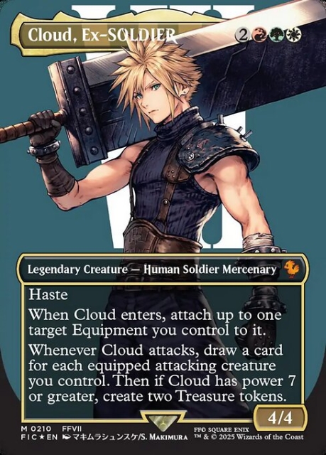 Cloud, Ex-SOLDIER in the group Magic the Gathering / Sets / Final Fantasy Drop / Final Fantasy Commander at Proxyprinters.com (103988)
