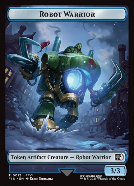 Robot Warrior in the group Magic the Gathering / Sets / Final Fantasy Drop / Final Fantasy Tokens at Proxyprinters.com (103990)