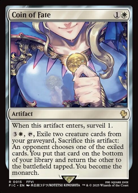Coin of Fate in the group Magic the Gathering / Sets / Final Fantasy Drop / Final Fantasy Commander at Proxyprinters.com (104034)