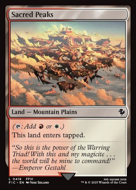 Sacred Peaks in the group Magic the Gathering / Sets / Final Fantasy Drop / Final Fantasy Commander at Proxyprinters.com (104172)
