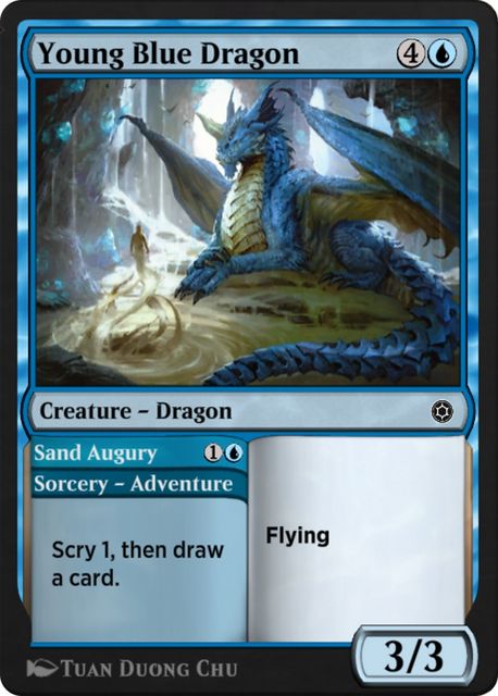 Young Blue Dragon // Sand Augury