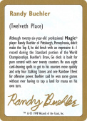 Randy Buehler Bio Randy Buehler Bio