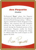 Aeo Paquette Bio Aeo Paquette Bio
