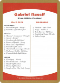 Gabriel Nassif Decklist Gabriel Nassif Decklist