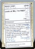 Look at Me, I'm R&D Look at Me, I'm R&D